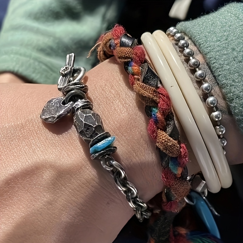 Nomadic Style Freeform American Turquoise Bracelet